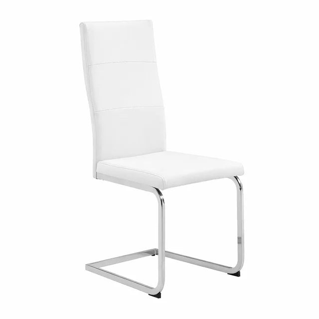 D201 White - Glass Table + 6 Chairs **NEW ARRIVAL**