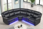 Super Black Reclining Sectional **NEW ARRIVAL**