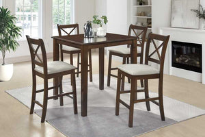 Tahoe Collection 5pc Pub Table w/4 Chairs - Brown