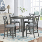 Tahoe Collection 5pc Grey Pub Table & Chairs