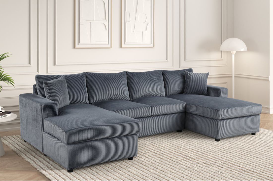 Terasa - Gray Double Chaise Sectional **NEW ARRIVAL**