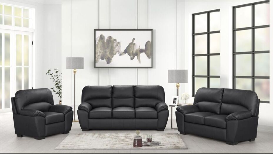 Tiffany Black - 2PC or 3PC Living Room Set