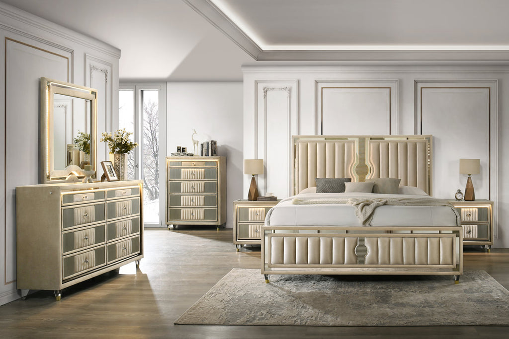Venetian 4pc or 5pc Platform Bedroom Set - Queen **NEW ARRIVAL**