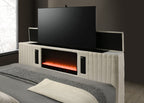Villa White Platform Bed - Queen, King