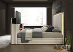 Villa White Platform Bed - Queen, King