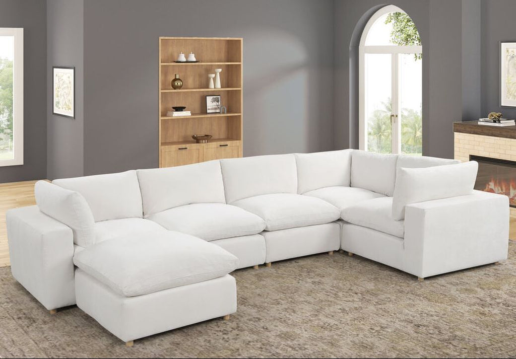 XLCLOUD BEIGE2 Sectional + Ottoman Set **NEW ARRIVAL**