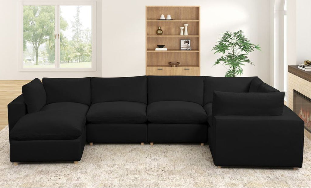 XLCLOUD BLACK2 Sectional + Ottoman Set **NEW ARRIVAL**