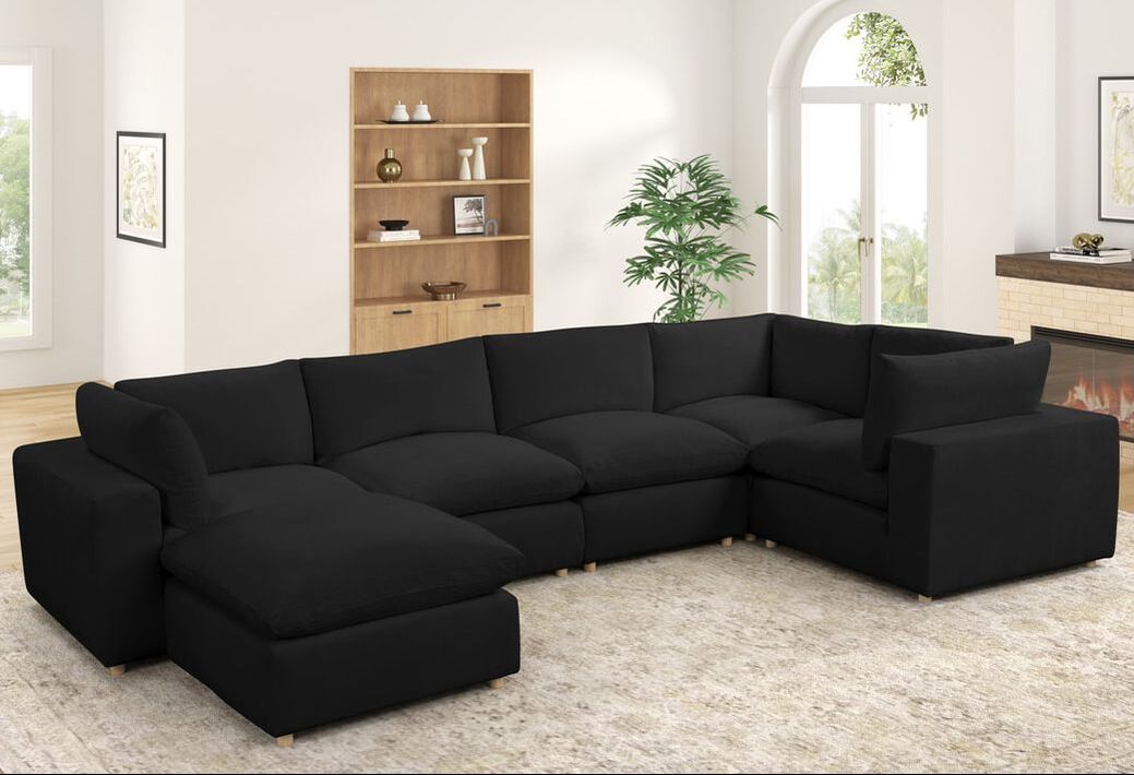 XLCLOUD BLACK2 Sectional + Ottoman Set **NEW ARRIVAL**