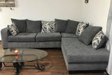 Charcoal Sectional includes throw pillows