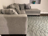 Dove Grey Sectional includes throw pillows