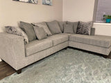 Dove Grey Sectional includes throw pillows