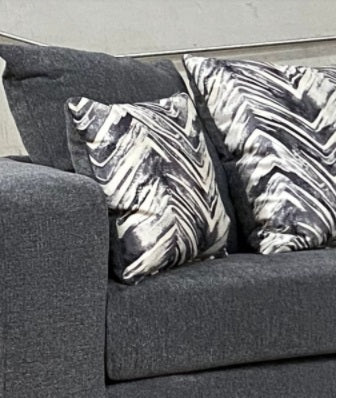 Charcoal Sectional includes throw pillows
